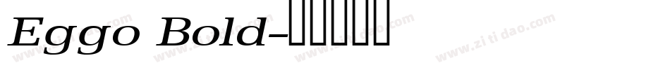 Eggo Bold字体转换